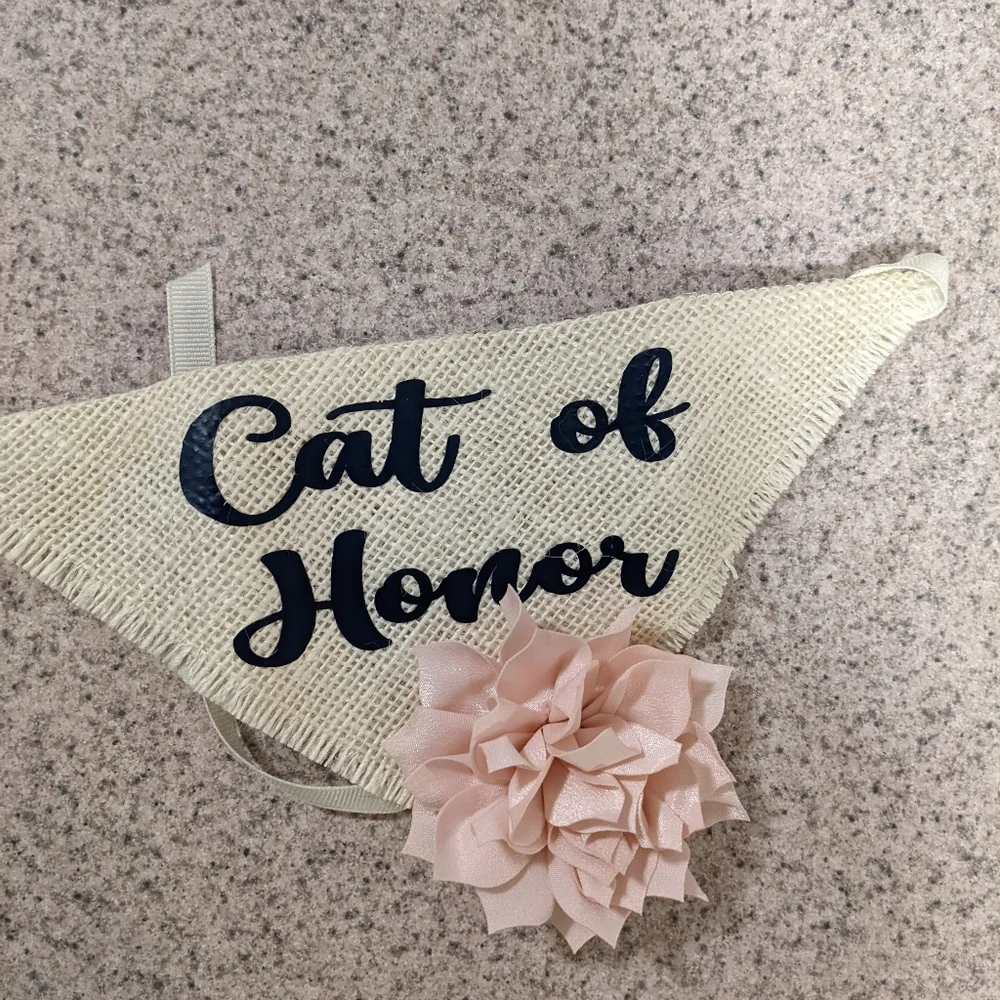 Best cat & cat of honor wedding bandanas for cats